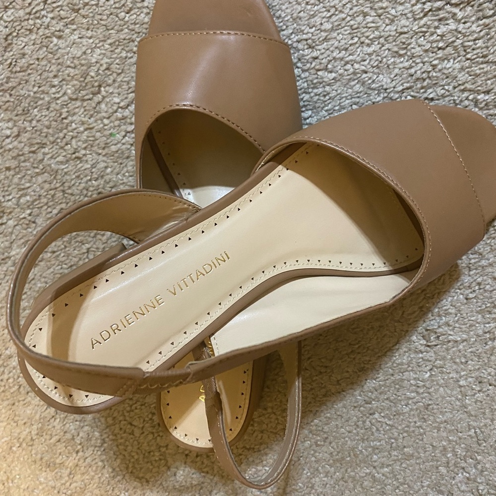 Adrienne Vittadini Beige Women's Sandals